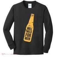 Beer Bottle Will Weld For Beer Alcohol Enthusiast Kids Long Sleeve Shirt thumb 0