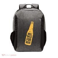 Beer Bottle Will Weld For Beer Alcohol Enthusiast Vector Backpack thumb 0