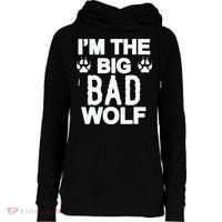 Big Bad Werewolf Wolf Lover Dog Womens Funnel Neck Pullover Hood thumb 0