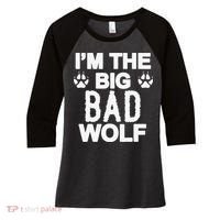 Big Bad Werewolf Wolf Lover Dog Women's Tri-Blend 3/4-Sleeve Raglan Shirt thumb 0