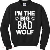 Big Bad Werewolf Wolf Lover Dog Kids Sweatshirt thumb 0