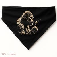 Bigfoot Blowing Wishes Funny Sasquatch Dandelion USA-Made Doggie Bandana thumb 0