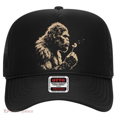 Bigfoot Blowing Wishes Funny Sasquatch Dandelion Hat