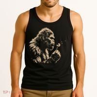 Bigfoot Blowing Wishes Funny Sasquatch Dandelion Tank Top thumb 3