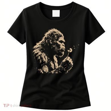 Bigfoot Blowing Wishes Funny Sasquatch Dandelion Women's T-Shirt
