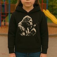 Bigfoot Blowing Wishes Funny Sasquatch Dandelion Kids Hoodie thumb 3