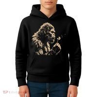 Bigfoot Blowing Wishes Funny Sasquatch Dandelion Kids Hoodie thumb 4