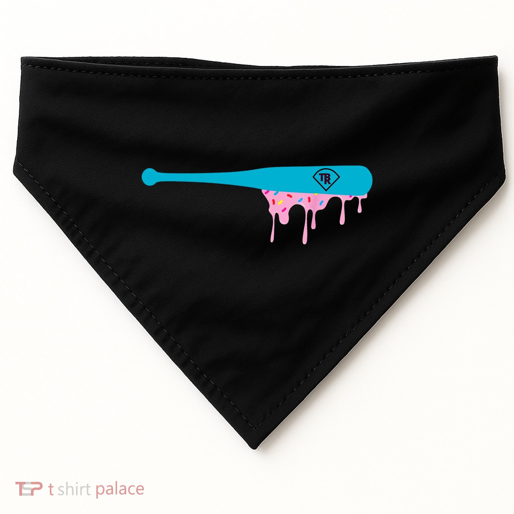 Baseball Bat With Sprinkles Drip USA-Made Doggie Bandana