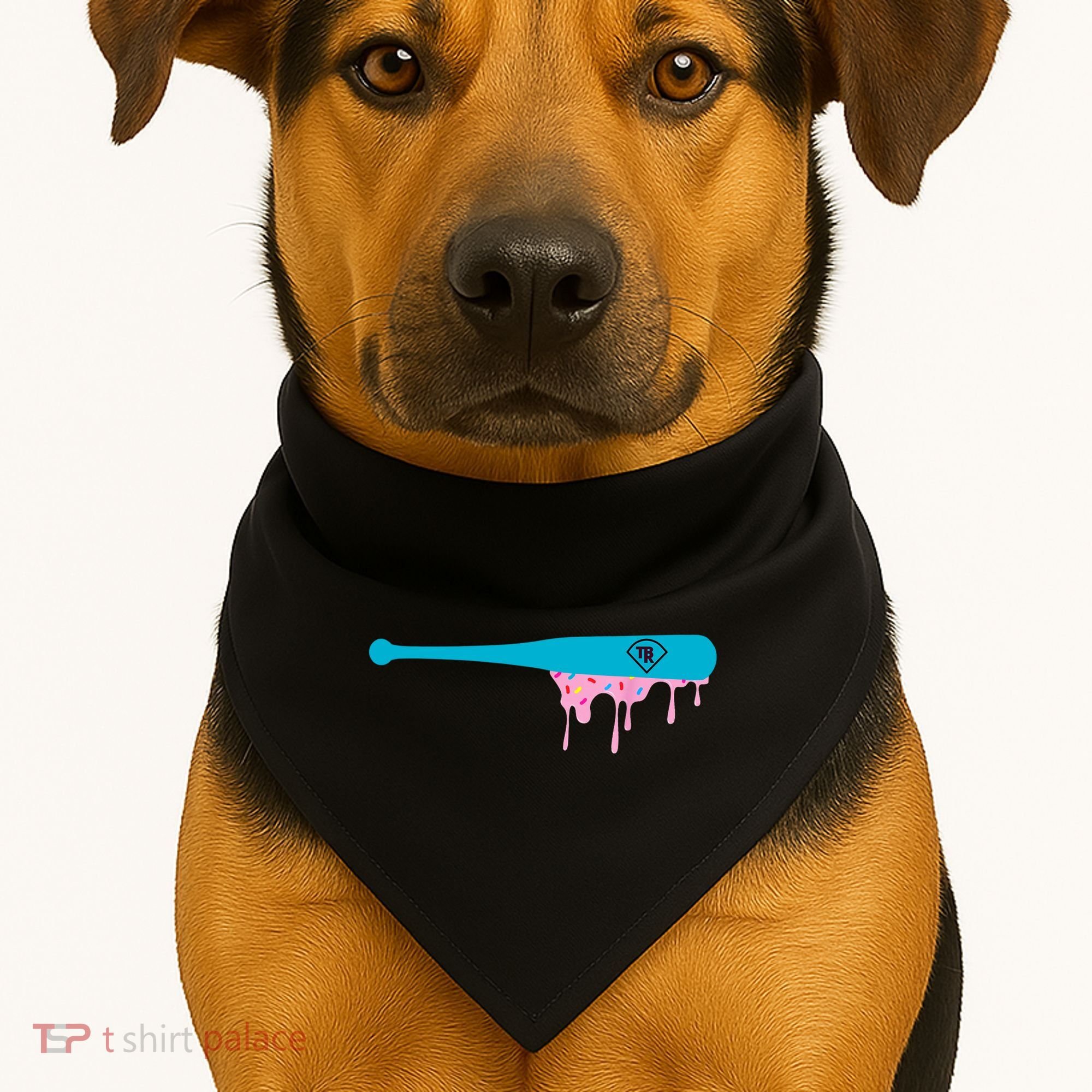 Baseball Bat With Sprinkles Drip USA-Made Doggie Bandana