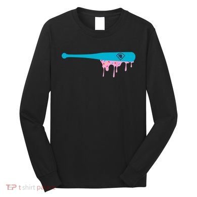 Baseball Bat With Sprinkles Drip Long Sleeve Shirt