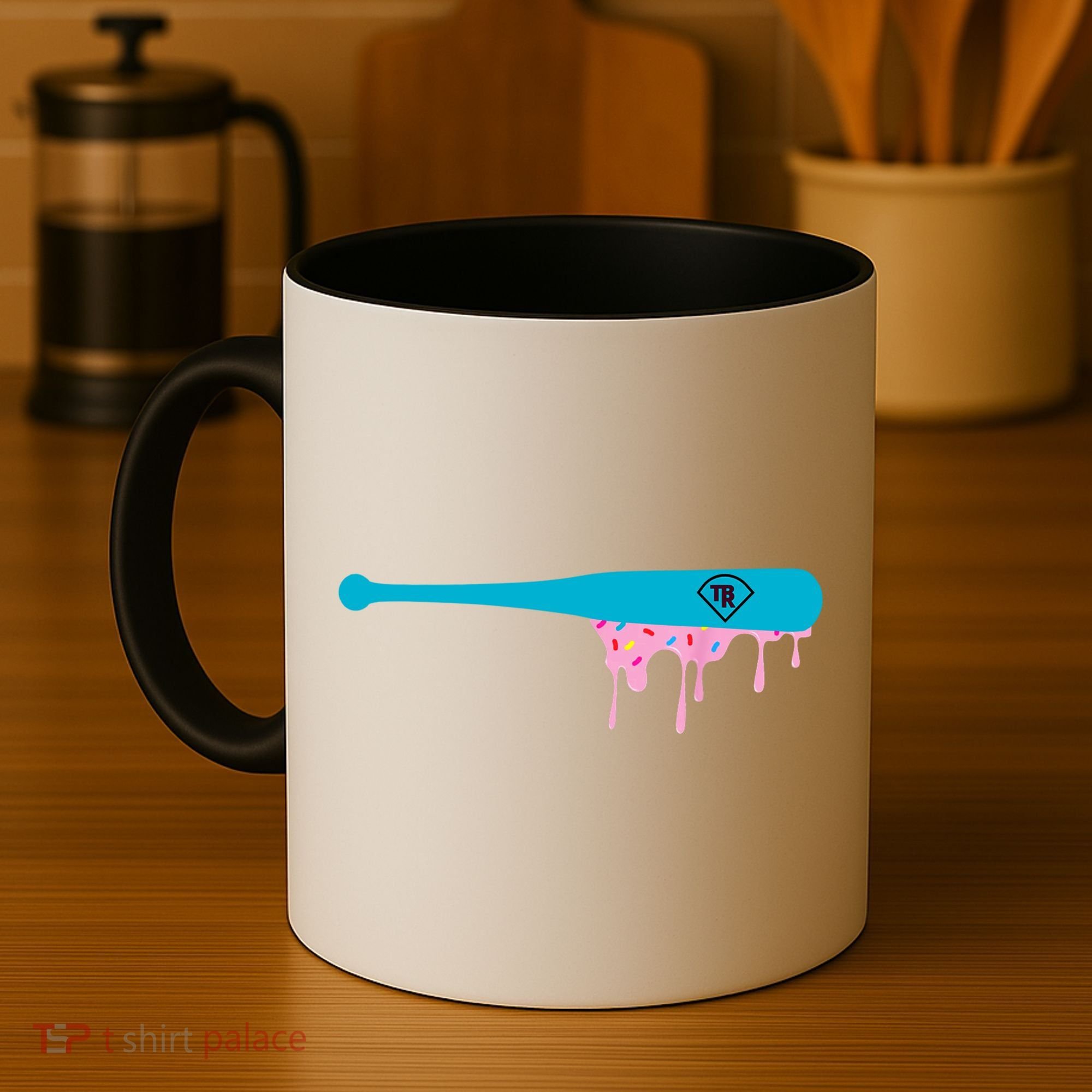 Baseball Bat With Sprinkles Drip Coffee Mug