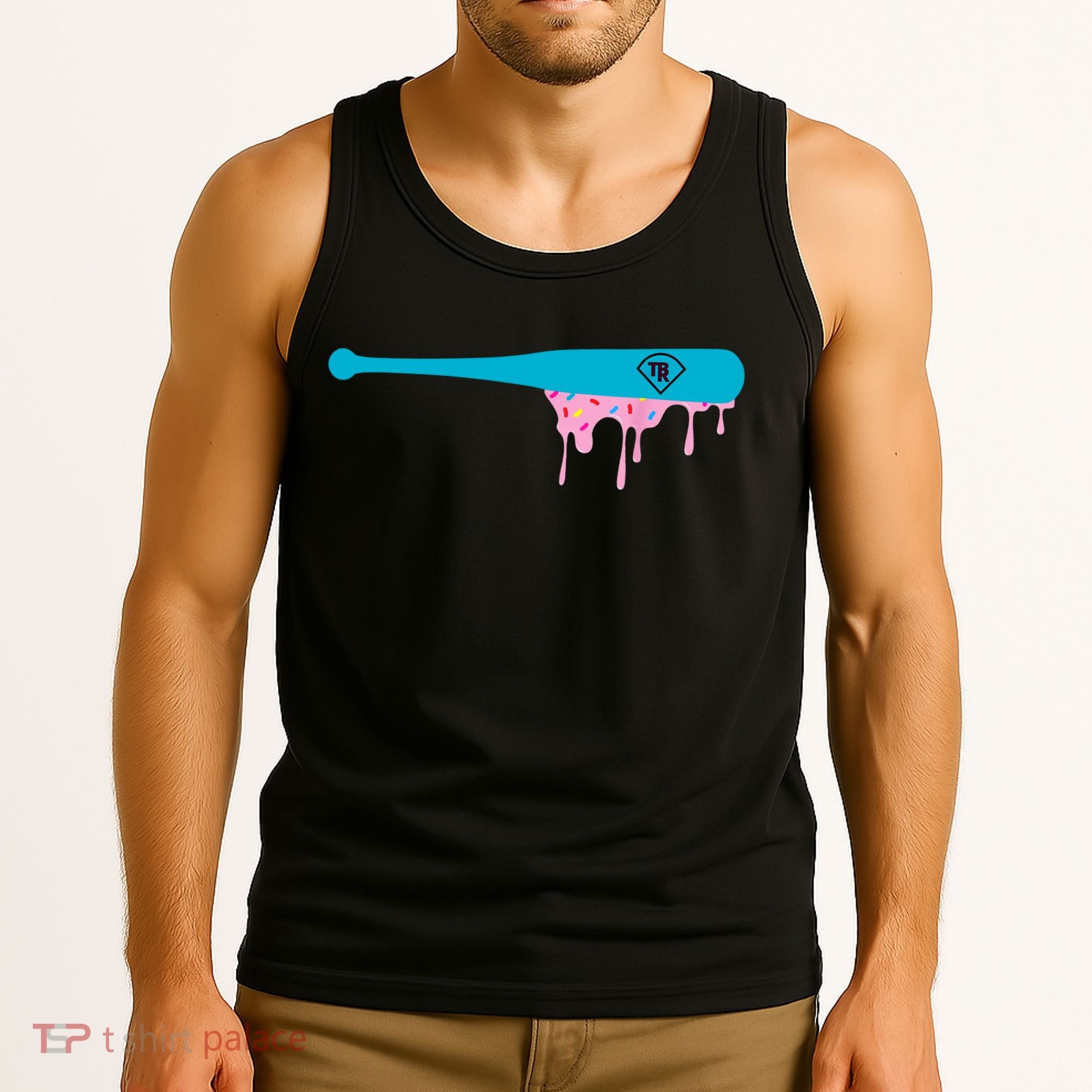 Baseball Bat With Sprinkles Drip Tank Top