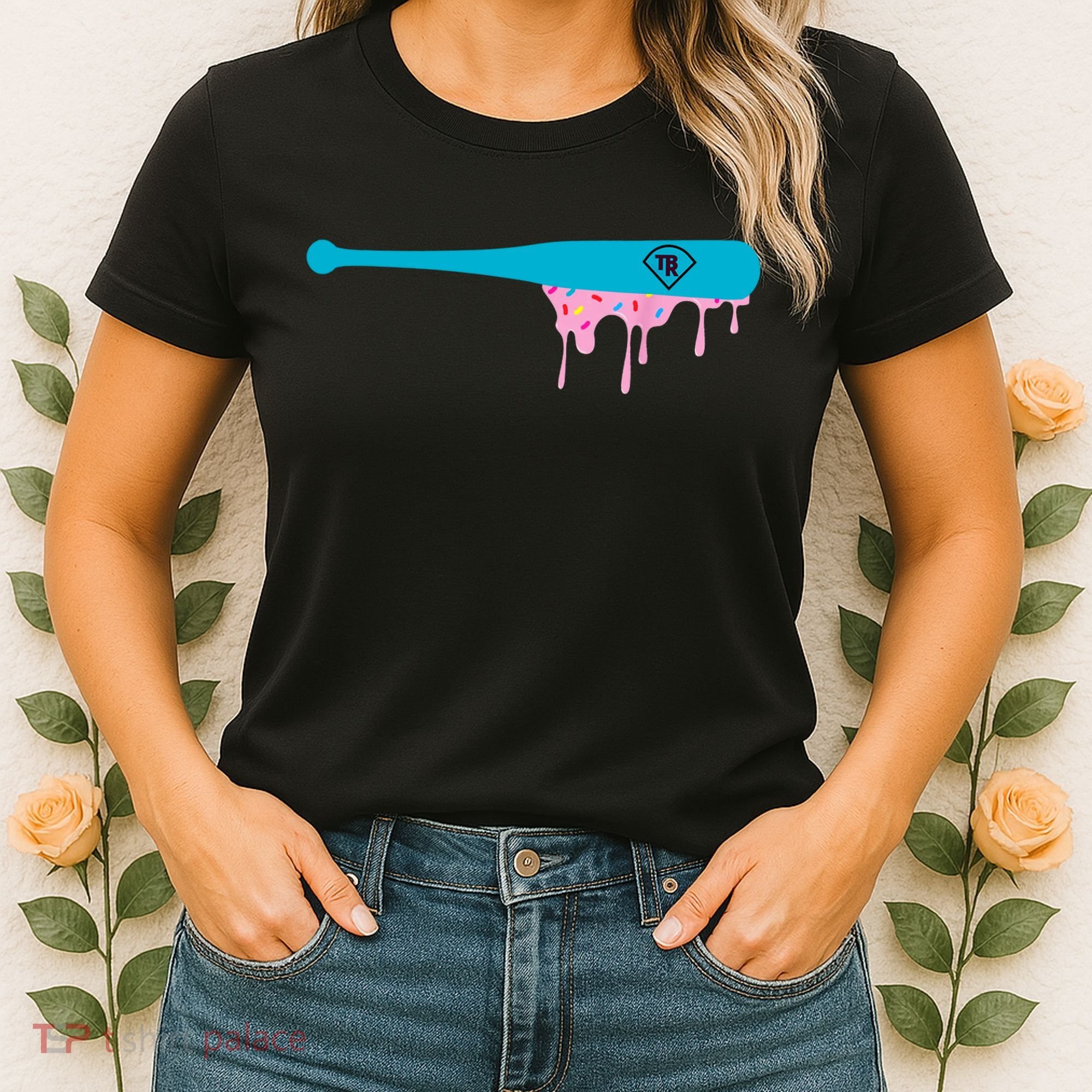 Baseball Bat With Sprinkles Drip Women's T-Shirt