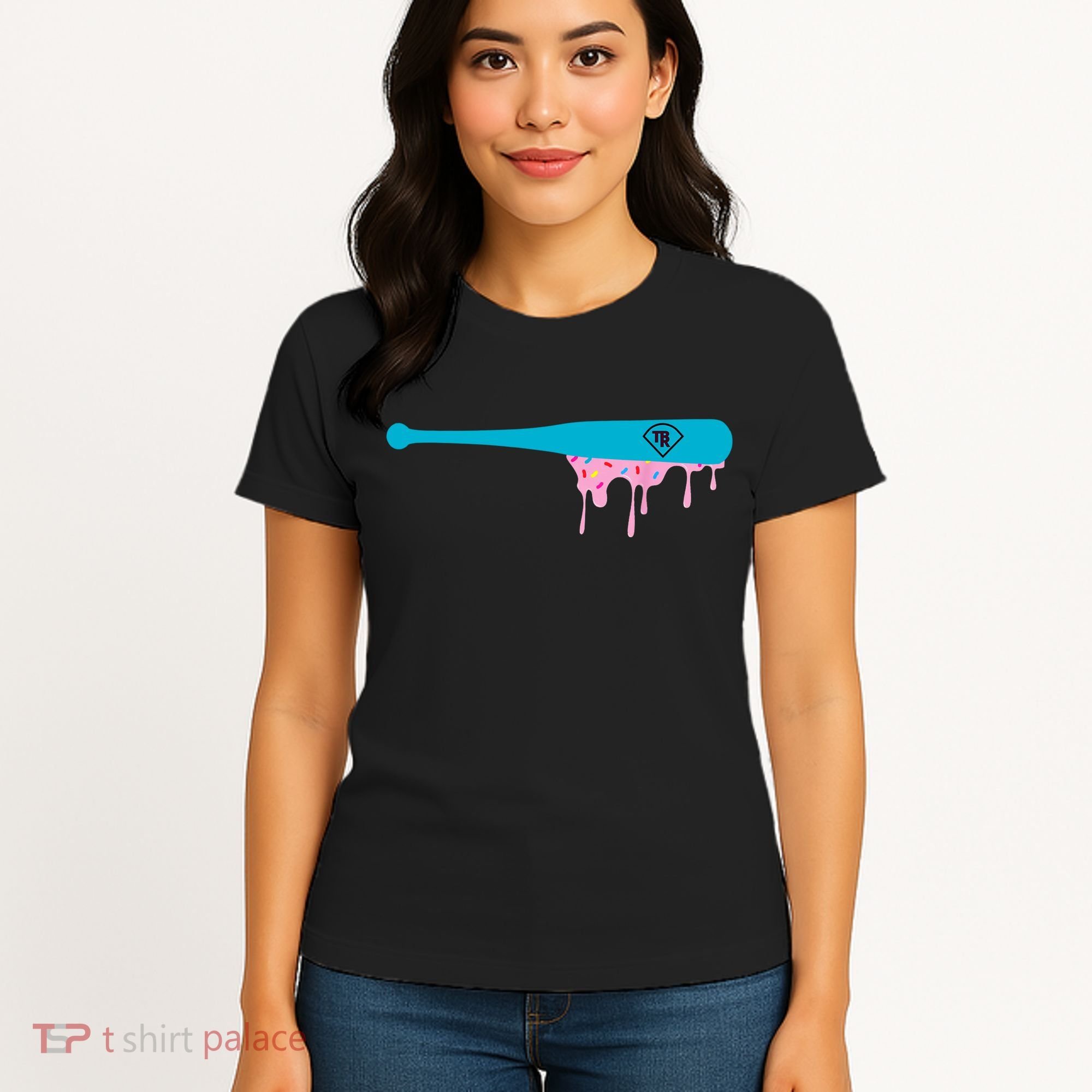 Baseball Bat With Sprinkles Drip Women's T-Shirt