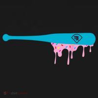 Baseball Bat With Sprinkles Drip Kids Long Sleeve Shirt thumb 2