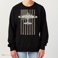 B17 Bomber WW2 Plane Aircraft USA Flag Veteran Pilot Gift Women's Sweatshirt thumb 0