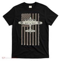 B17 Bomber WW2 Plane Aircraft USA Flag Veteran Pilot Gift T-Shirt thumb 0