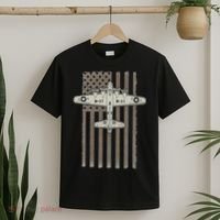 B17 Bomber WW2 Plane Aircraft USA Flag Veteran Pilot Gift T-Shirt thumb 2