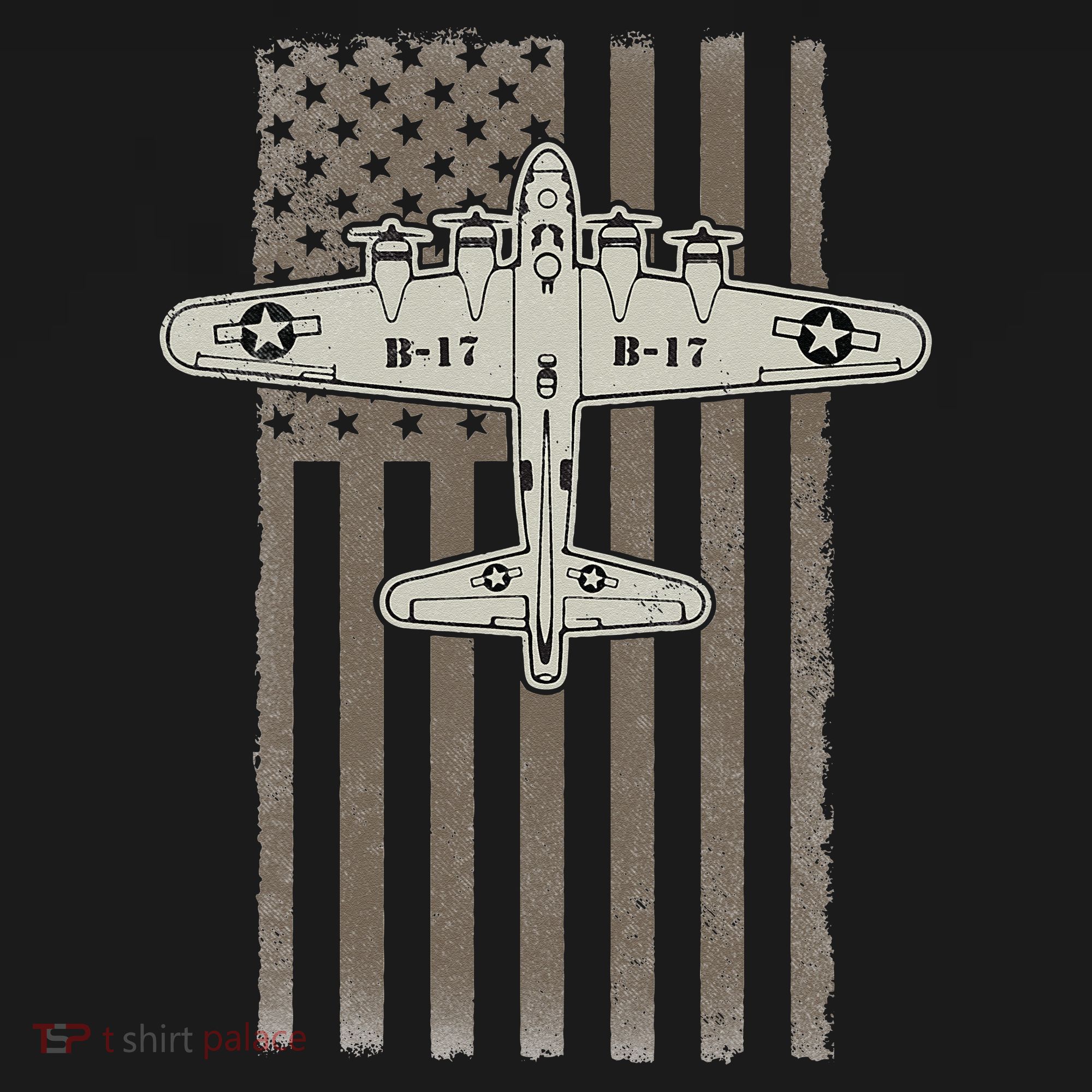 B17 Bomber WW2 Plane Aircraft USA Flag Veteran Pilot Gift Women's Tank Top