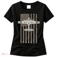 B17 Bomber WW2 Plane Aircraft USA Flag Veteran Pilot Gift Women's T-Shirt thumb 0
