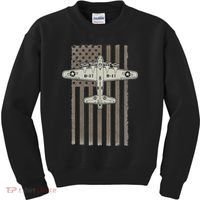B17 Bomber WW2 Plane Aircraft USA Flag Veteran Pilot Gift Kids Sweatshirt thumb 0