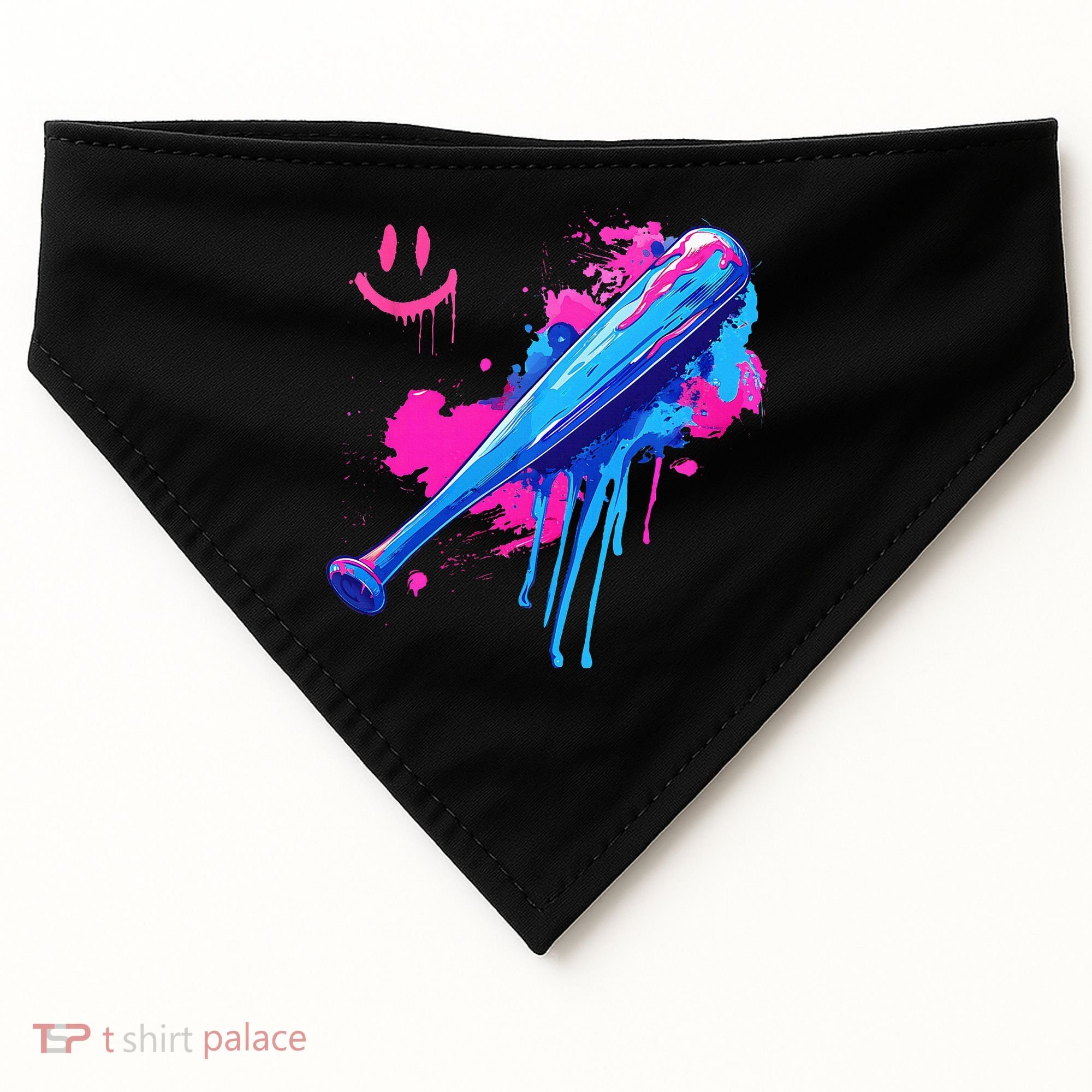 Baseball Bat With Sprinkles Drip USA-Made Doggie Bandana