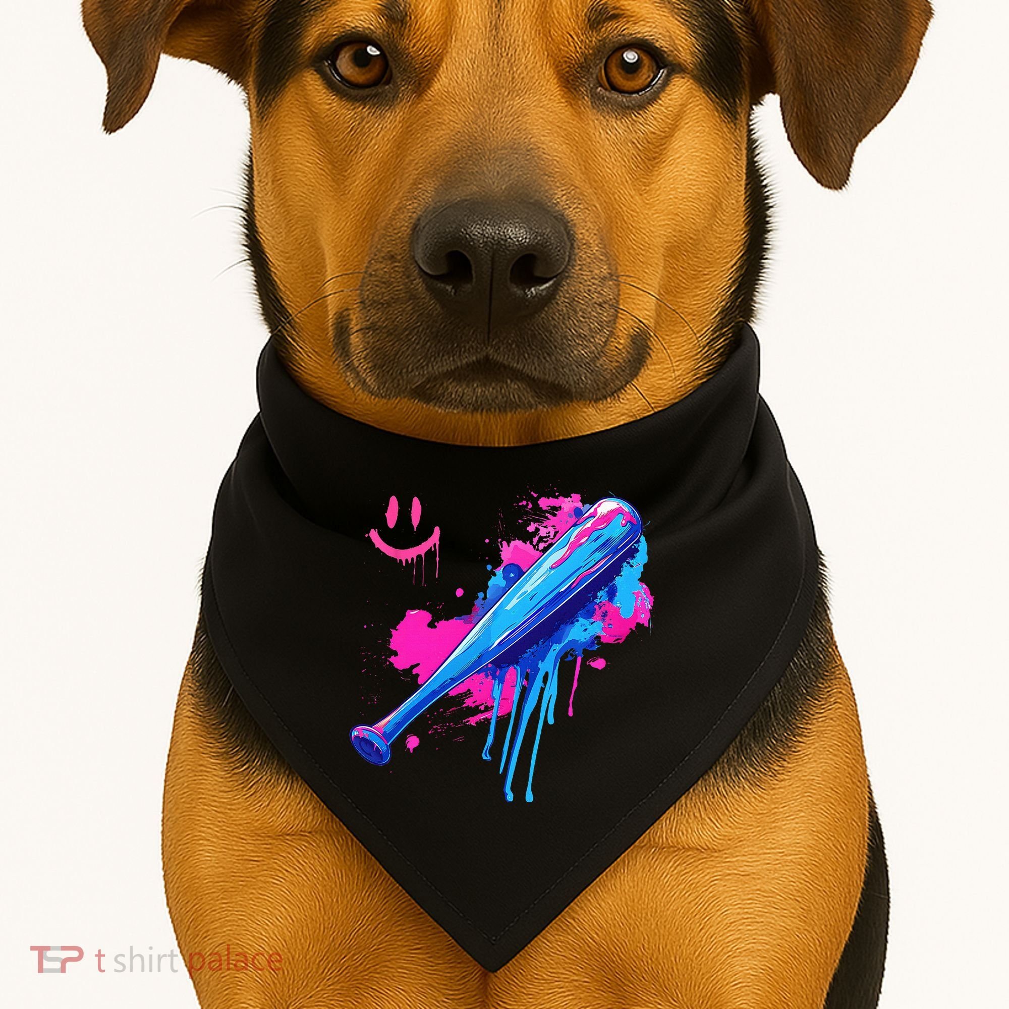 Baseball Bat With Sprinkles Drip USA-Made Doggie Bandana