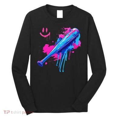 Baseball Bat With Sprinkles Drip Long Sleeve Shirt