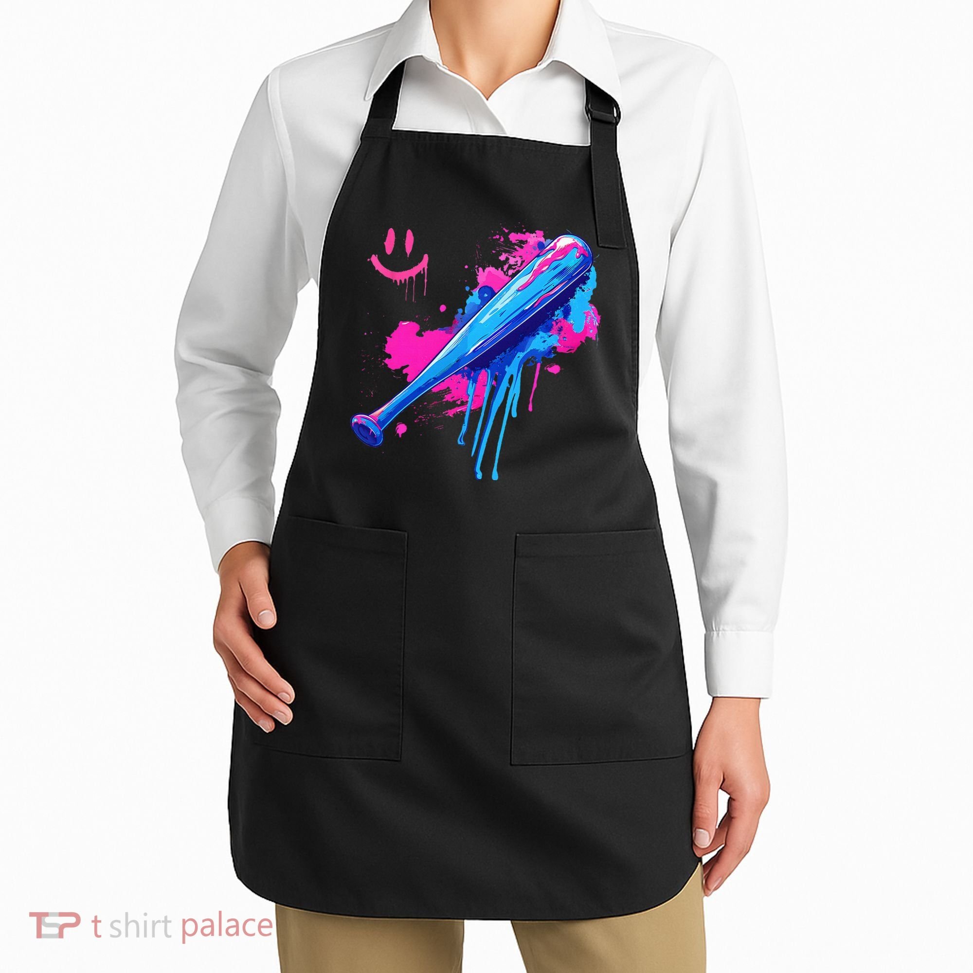 Baseball Bat With Sprinkles Drip Apron