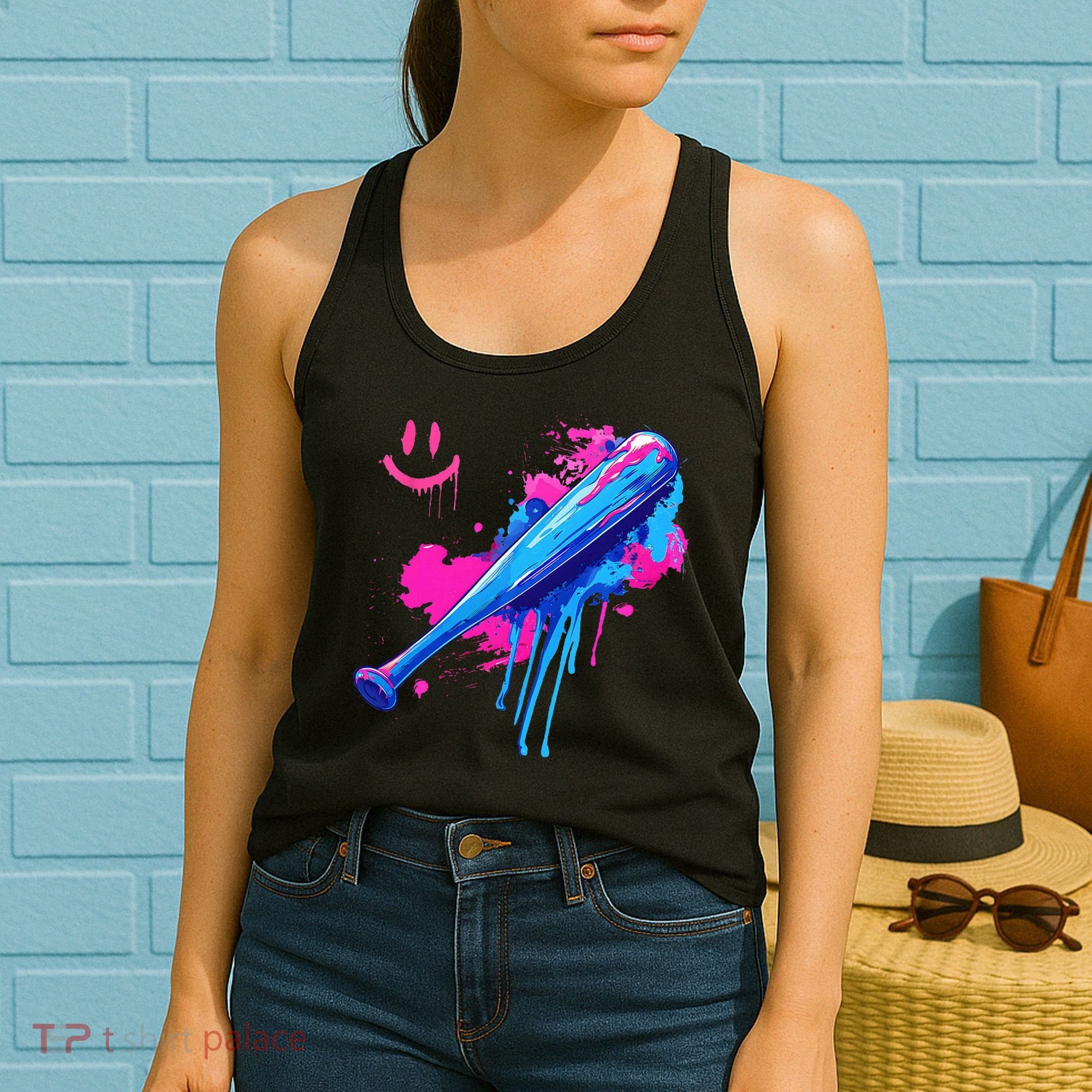 Baseball Bat With Sprinkles Drip Women's Tank Top