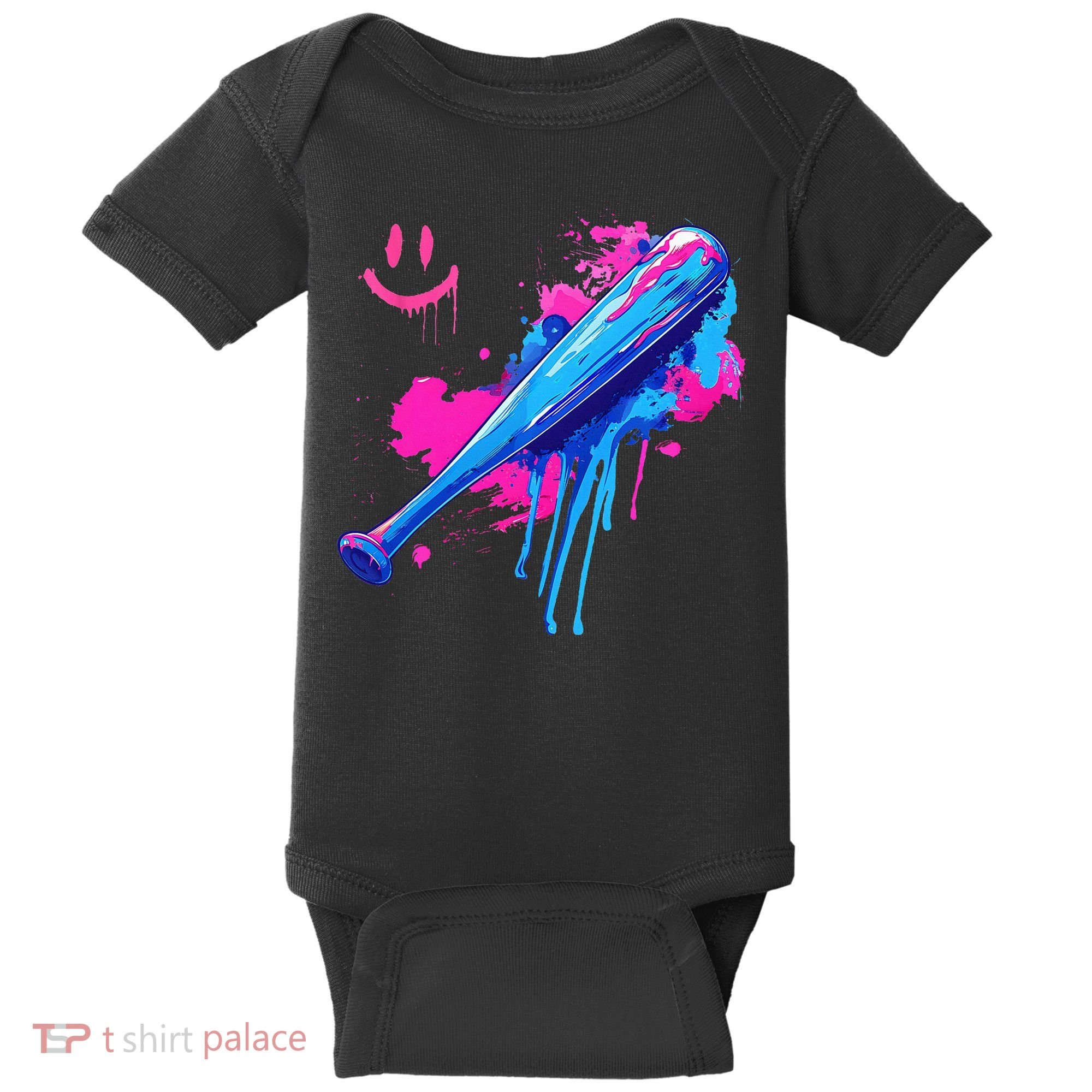 Baseball Bat With Sprinkles Drip Baby Bodysuit