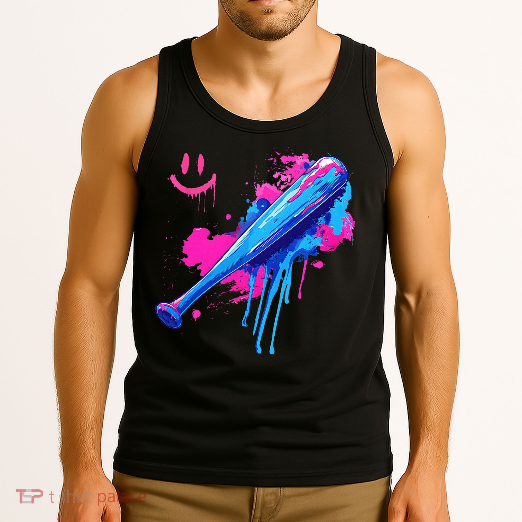 Baseball Bat With Sprinkles Drip Tank Top