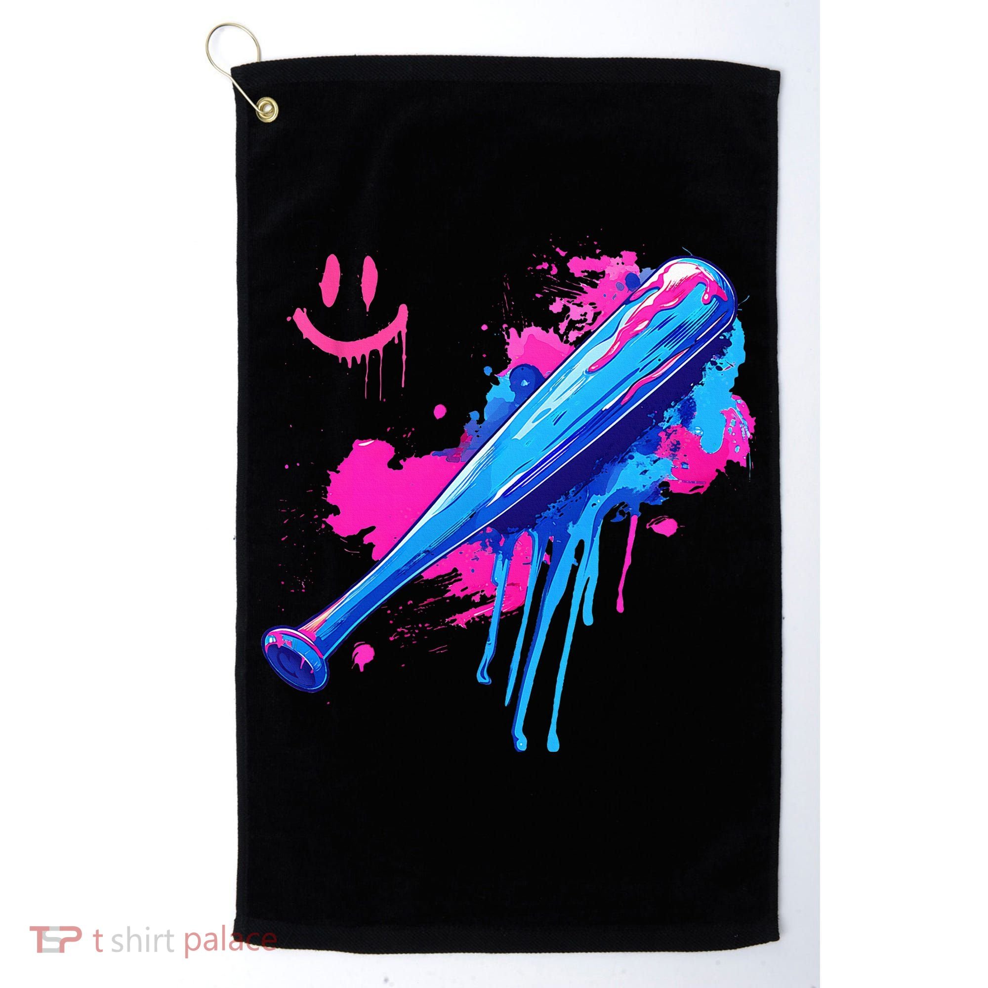 Baseball Bat With Sprinkles Drip Golf Towel