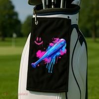 Baseball Bat With Sprinkles Drip Golf Towel thumb 2