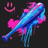 Baseball Bat With Sprinkles Drip Golf Towel thumb 3
