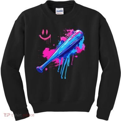 Baseball Bat With Sprinkles Drip Kids Sweatshirt