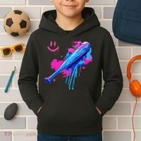Baseball Bat With Sprinkles Drip Kids Hoodie thumb 2