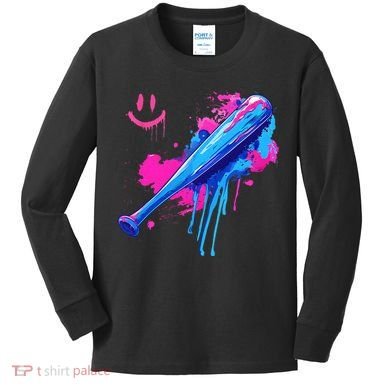Baseball Bat With Sprinkles Drip Kids Long Sleeve Shirt