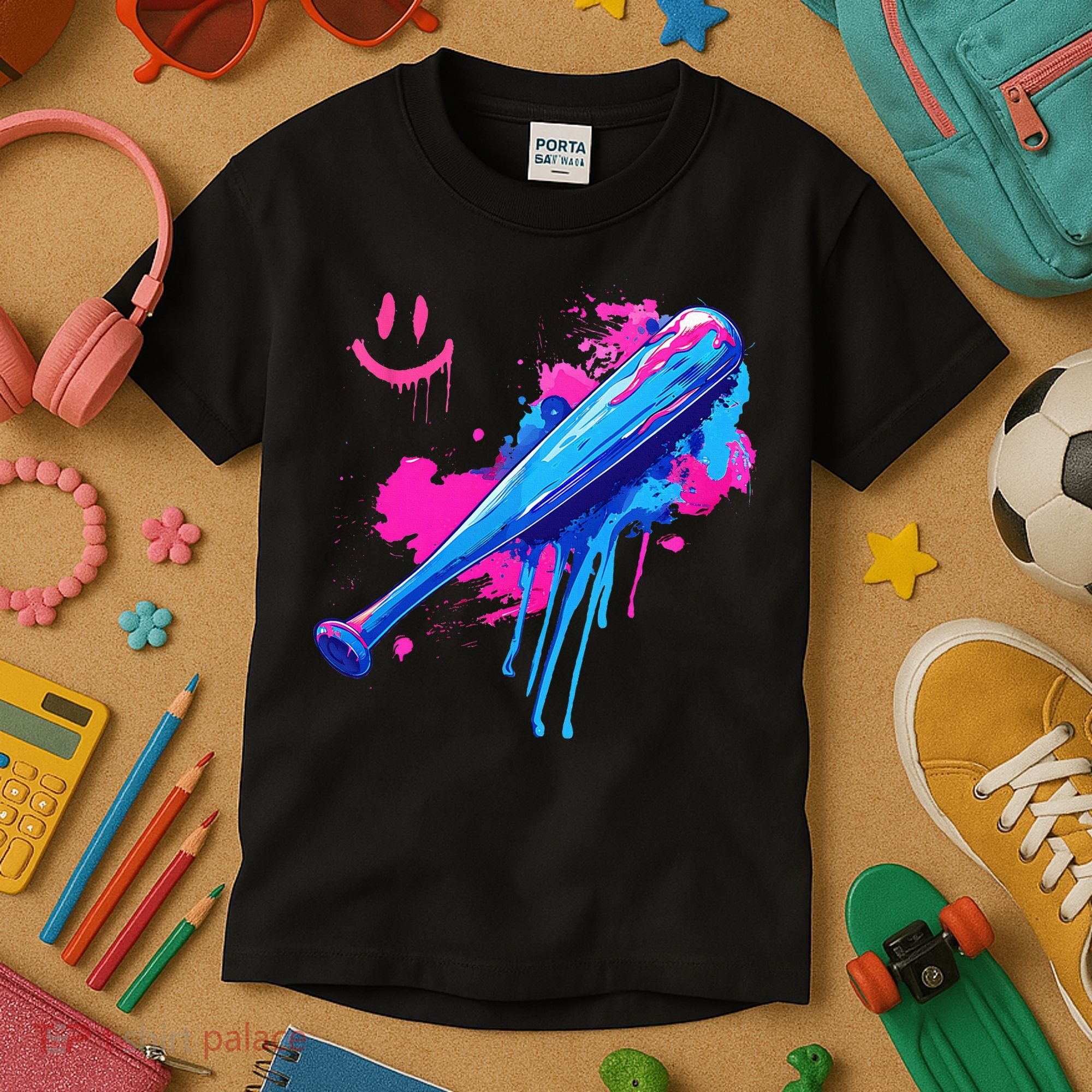 Baseball Bat With Sprinkles Drip Kids T-Shirt