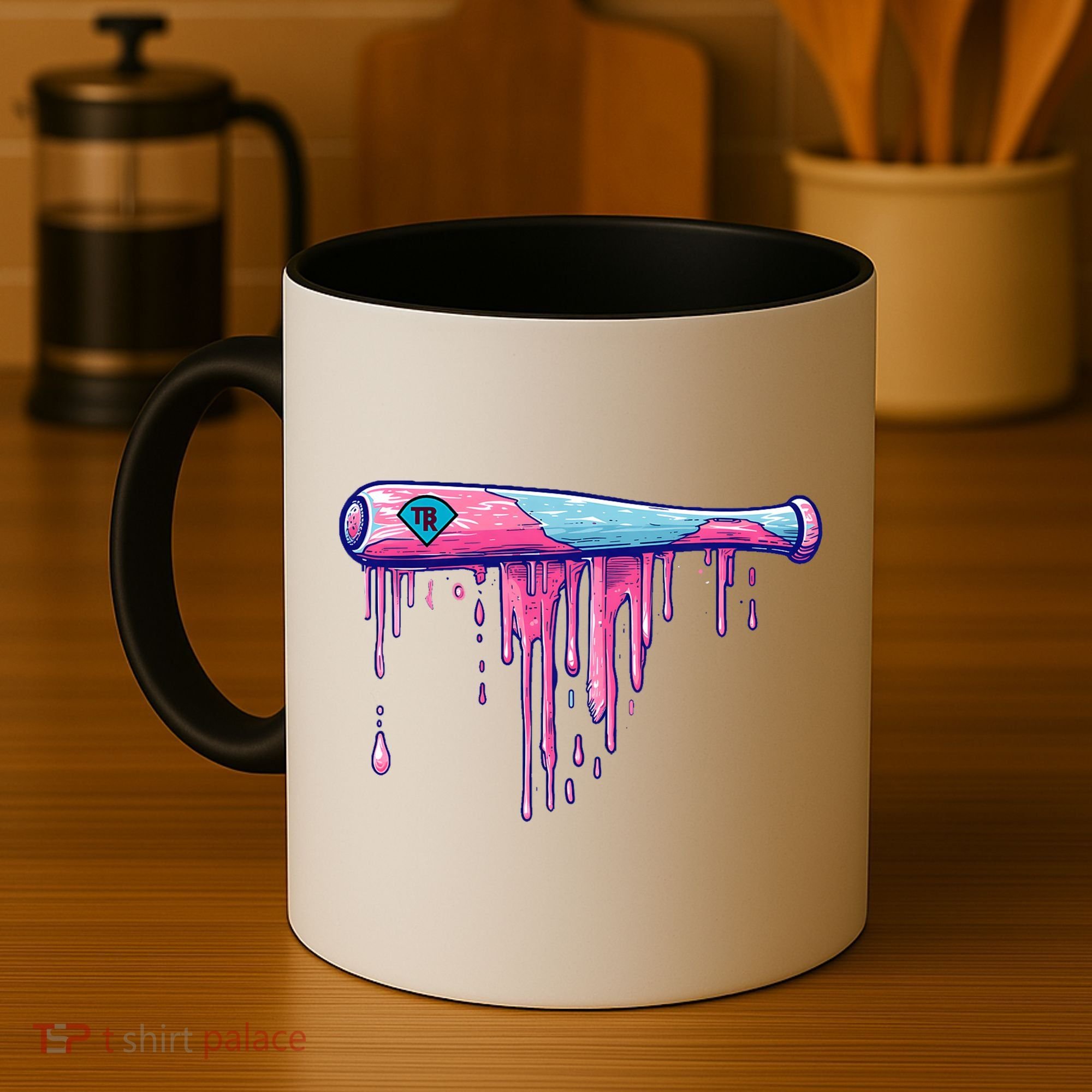 Baseball Bat With Sprinkles Drip Coffee Mug