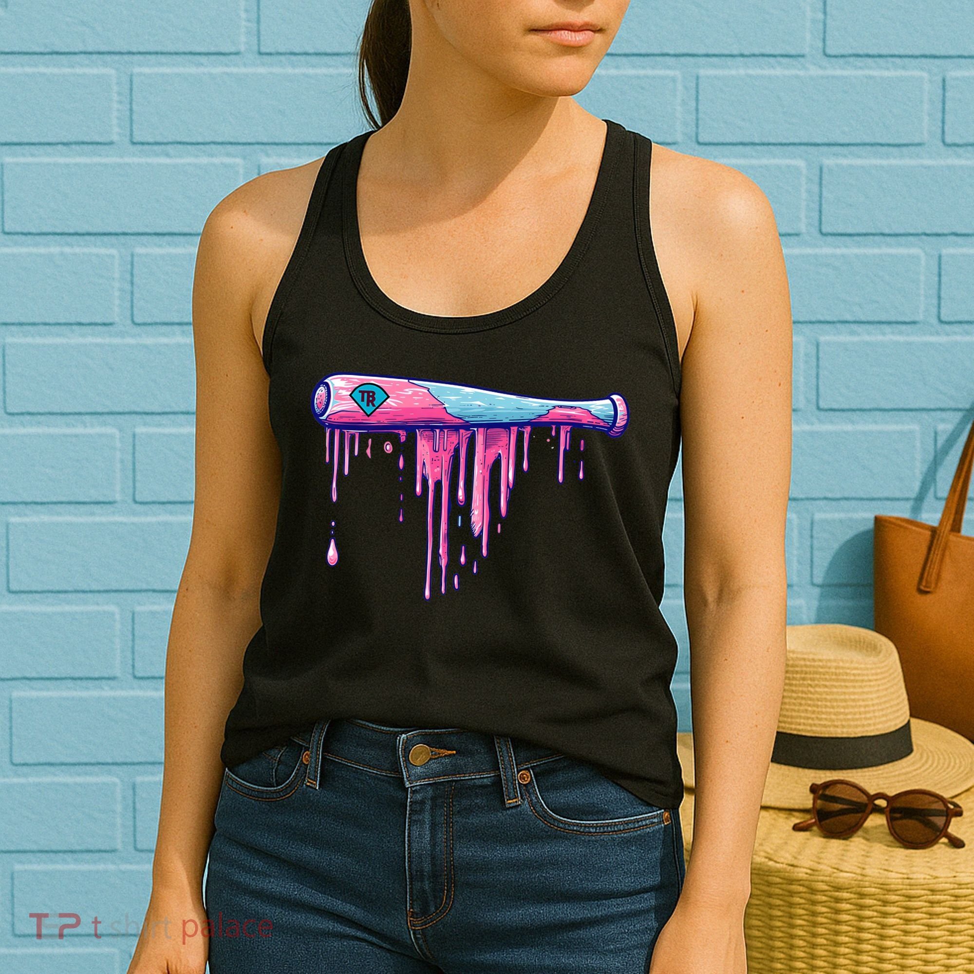 Baseball Bat With Sprinkles Drip Women's Tank Top
