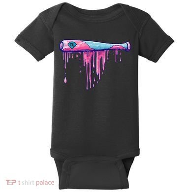 Baseball Bat With Sprinkles Drip Baby Bodysuit
