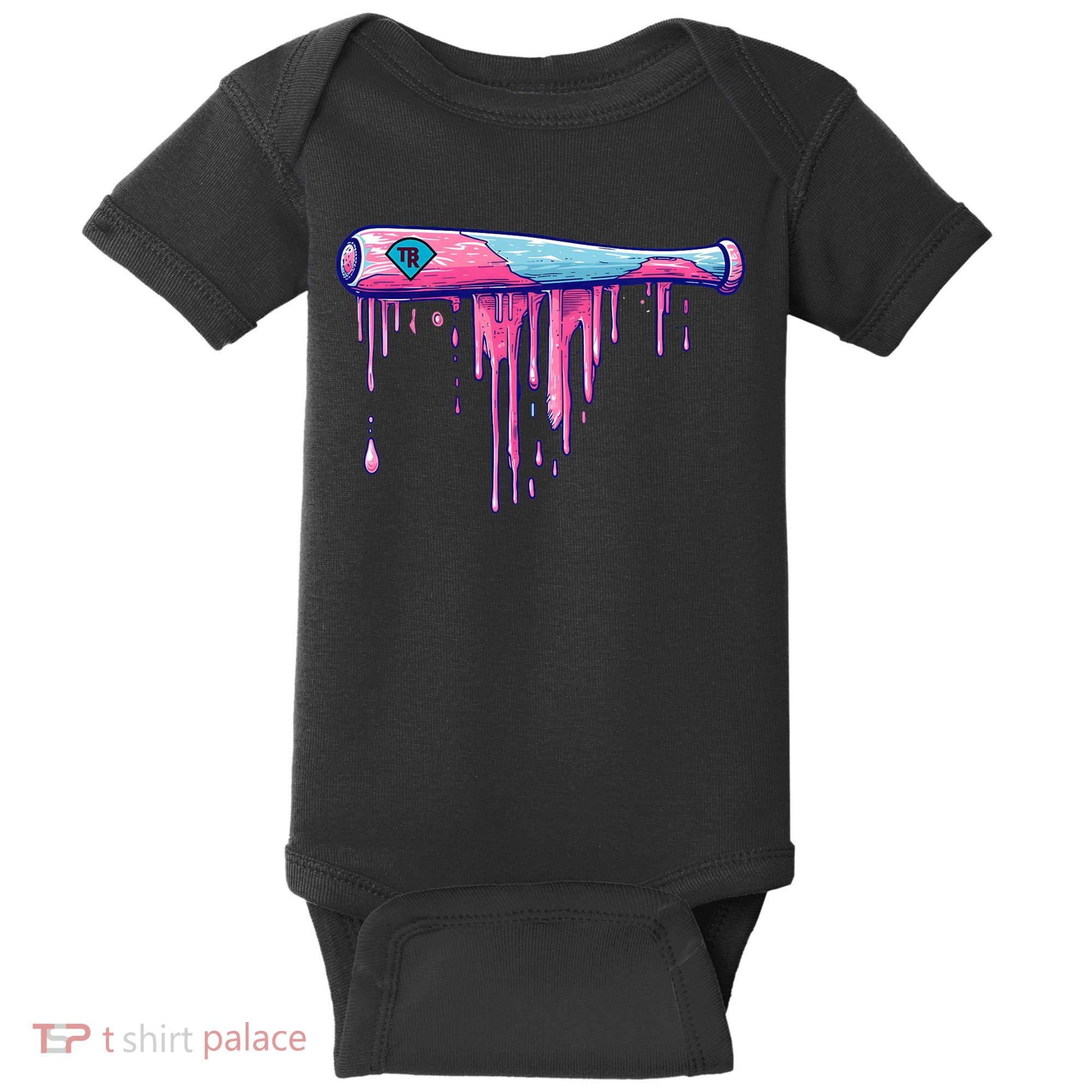 Baseball Bat With Sprinkles Drip Baby Bodysuit