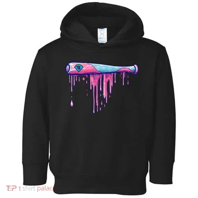 Baseball Bat With Sprinkles Drip Toddler Hoodie