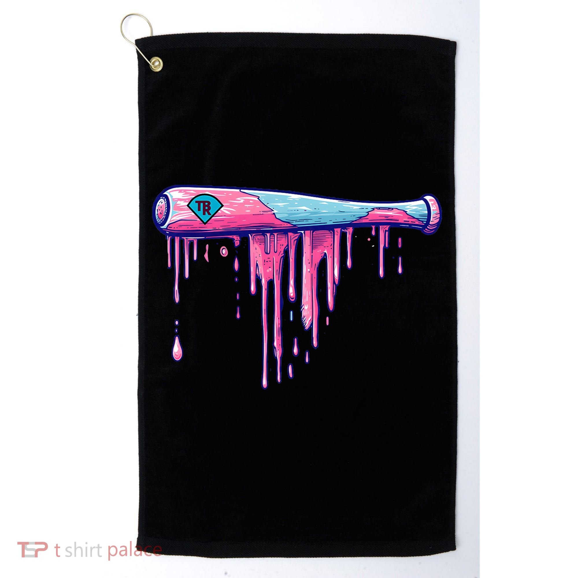 Baseball Bat With Sprinkles Drip Golf Towel