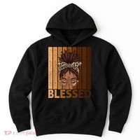 Blessed Black Woman Praying African American Christian  Hoodie thumb 0