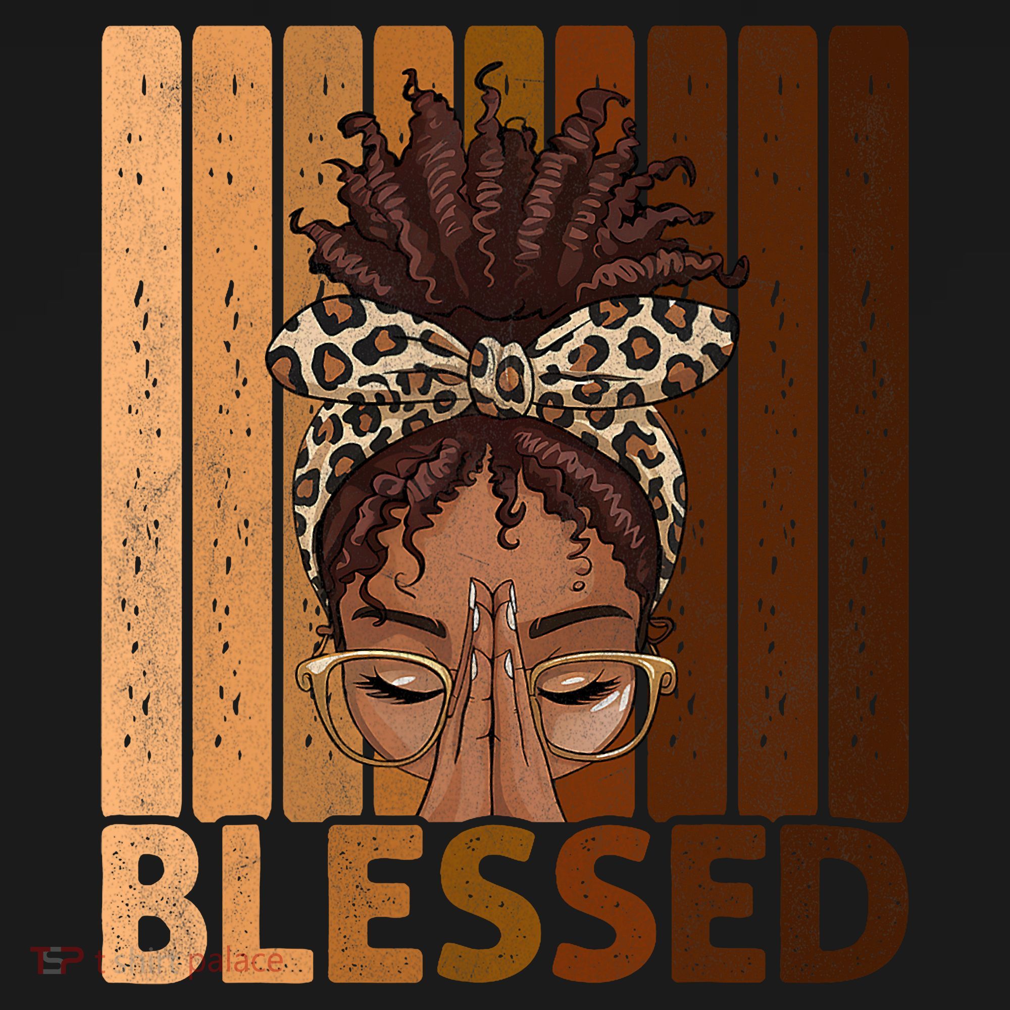Blessed Black Woman Praying African American Christian  Long Sleeve Shirt