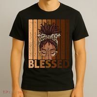 Blessed Black Woman Praying African American Christian  T-Shirt thumb 3