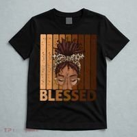 Blessed Black Woman Praying African American Christian  T-Shirt thumb 5