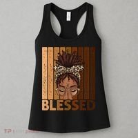 Blessed Black Woman Praying African American Christian  Women's Tank Top thumb 3